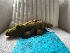 Jellycat BNWT "I am Lollybob Caiman" LOL6C Green Retired RARE Lying Cute Soft - Picture 1 of 8