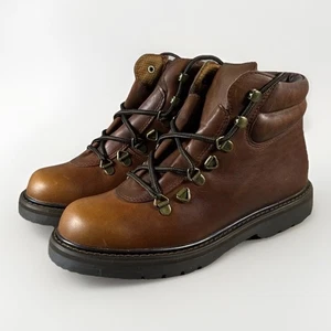 G.H. BASS LEATHER BOOTS Size 8 M WeatherTuff Hiking Style Brown - Picture 1 of 10