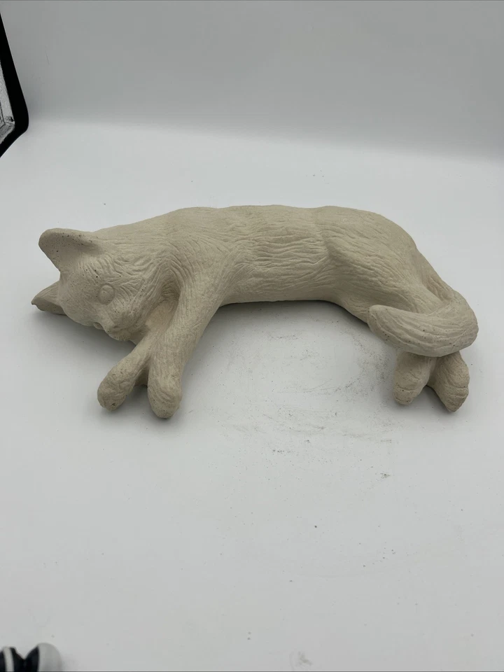 Piedra fundida gato tan realista 12 pulgadas Foto 1 de 4