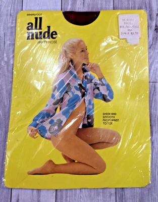 60s Coffee Nylon Panty Hose, All Nude 103, Mod GO-GO Nylons Med/Tall 125-155 NEW - Image 1 of 4
