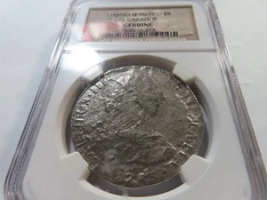 K41 Mexico 1783-Mo, FF Silver 8 Reales El Cazador Shipwreck NGC Genuine - Picture 1 of 2