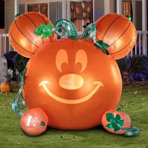 Disney 7' Mickey Mouse Emote Glow Airblown - Picture 1 of 5