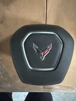 Airbag de roda de motorista Chevrolet Corvette 2020-2025 preto fabricante de equipamento original 85637051 - Imagem 1 de 3