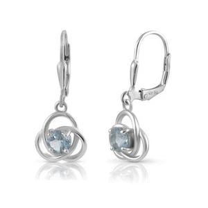 Pendiente pendiente plata 925 F pendiente plata de ley 925/- topacio azul beh. - Imagen 1 de 3