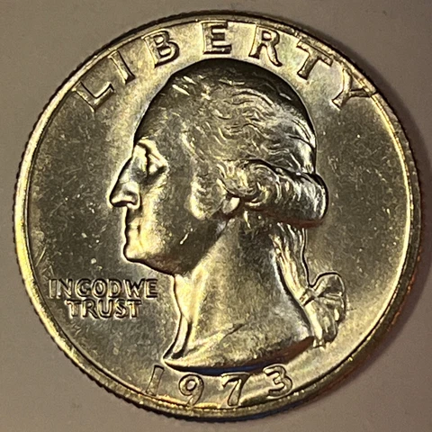 GEM BU 1973 Washington Quarter Philadelphia Mint Uncirculated USA 25c Save on 2+ Cover