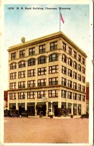Cheyenne, WY Wyoming H.N. Boyd Building & Street View / 20er Jahre Autos 1931 Postkarte - Bild 1 von 2
