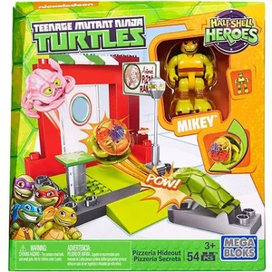 Mega Bloks Teenage Mutant Ninja Turtles Pizzeria Hideout con Mikey 54 pezzi Nuovo! - Foto 1 di 8
