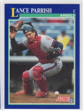 Lance Parrish 1991 Score Baseball Base Common #37 California Angels