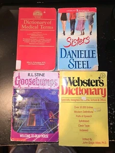 Lot of 4 Books Sisters, Websters Dictionary, and Welcome to Dead House, Medical - Picture 1 of 17