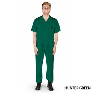 Short Sleeve Coverall Jumpsuit Boilersuit Protective Work Gear XS to 4XL REGULAR - Picture 1 of 18