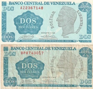 💰 Billetes - Venezuela - Dos Bolívares (1989) - Imagen 1 de 5