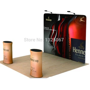 10ft custom tension fabric trade show display pop up stand booth back wall expo - Picture 1 of 7