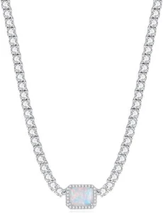 S925 Sterling Silver Tennis Necklace Birthday Gifts for Mom Women,Special one - Picture 1 of 6