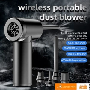 Home Wireless Air Duster 50000 Rpm Dust Blowing Gun Usb Compressed Air Blower - Photo 1/11