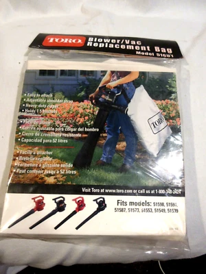 Bolsa de repuesto para soplador/vac Toro modelo 51601-NUEVA sellada Foto 1 de 4