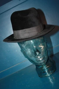 Cappello vintage Dunn & Co "Austrian" velluto nero taglia small 6 3/4 54 revival - Foto 1 di 19