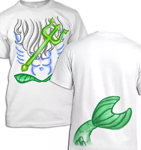 Mens Poseidon Costume t-shirt fancy dress outfit adult party halloween sea water - Picture 1 of 8