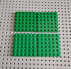 LEGO Platte Bauplatte Basisplatte Flach 4 Stück Grün 6x6 Green Plate 3958 R2 - Bild 1 von 1