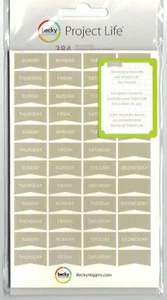 Project Life DAY STICKERS ~ 384 piezas ~ Gris ~ 380161 ~ ¡Envío rápido! ¡Muy bien! - Imagen 1 de 1