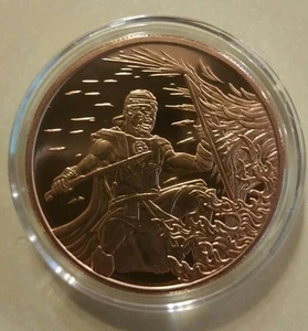 1 oz .999 Copper "The Crucible" Greek Warrior King Leonidas Silver Shield CU 300 - Picture 1 of 3