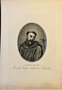 SAN FRANCISCO DE ASIS ,Enguidanos del. ,G. de Navia sculpt, Zurbaran pinx., 1795 - Foto 1 di 1