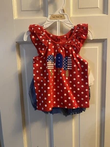 Willow And Wyatt 4th Of July Outfit For Toddler Girls Size 2T - Picture 1 of 3