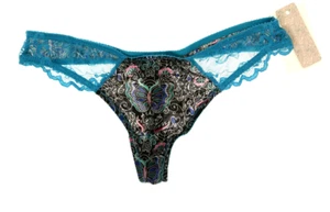 Underella By Ella Moss Women's Underwear Mimi Butterfly Multicolor Thong L  3416 - Picture 1 of 4