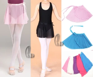 AU SELLER Girls Ladies Ballet Dance Chiffon Warp Skirt Skate Dress da011 - Picture 1 of 17