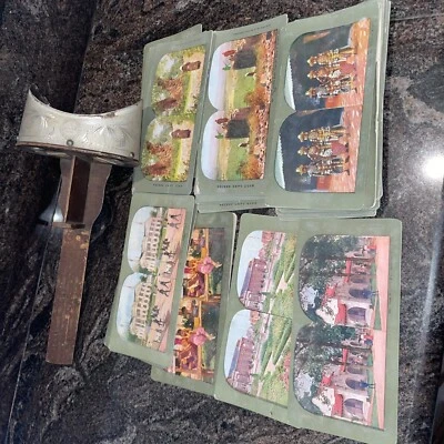 Винтажные деревянные антикварные стереоскопические универсальные 40 карт Holy Land Viewer Triumph - Изображение 1 из 4