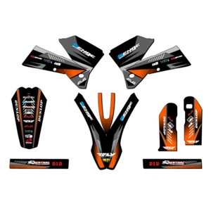 2005-2007 EXC SURGE Black Senge Graphics Kit Compatible with KTM - Picture 1 of 10