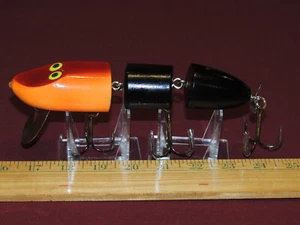 NOS Super Cool Slammer Loca-Motive Double Jointed Wood Musky Topwater Lure - Picture 1 of 11
