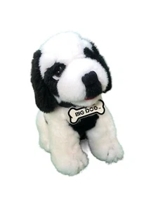 Big Dog St Bernard Malibu Fun Mascot Puppy Dog Stuffed Soft Toy Black & White - Picture 1 of 10