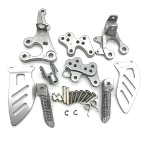 Silver Front Foot Pegs Bracket For Suzuki GSX-R1000 09-18 GSXR600/700 2011-2018 - Picture 1 of 9