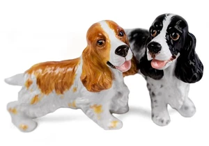 Blaue Hexe Handarbeit Cruet Set English Cocker Spaniel - Salz und Pfefferstreuer - Bild 1 von 6