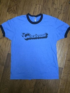 Camiseta Cincinnati American Apparel Ringer azul talla grande - Imagen 1 de 3