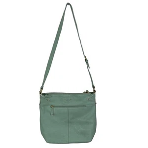 Stone Mountain Purse Soft Leather Mint Green Shoulder Bag Medium 12x11 - Picture 1 of 22