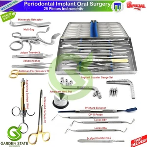Kit de cirugía oral de implante periodontal de 25 piezas conjunto quirúrgico de ortodoncia dental - Imagen 1 de 24