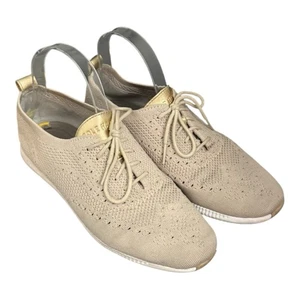 Cole Haan 2.Zerogrand Damenschuhe Budapester Oxford 8,5B beige elfenbeinfarben Stitchlite " - Bild 1 von 9