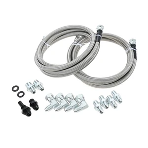70Inch Transmission Cooler Hose Kit w Adapter Fitting For GM Chevy Ford Turbo - Picture 1 of 16