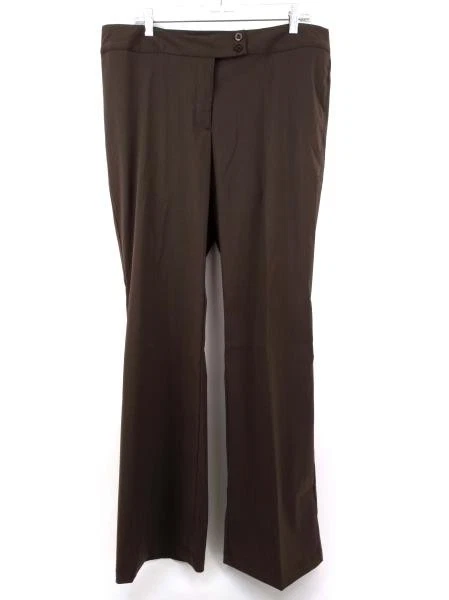 NOEL ASMAR Spa Uniform Pants Chocolate Brown Tailored Size 16 NA020