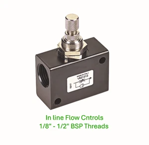 In-Line flow control  1/8" - 1/2" BSP Threads - Picture 1 of 2