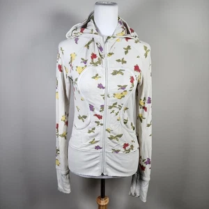 Vintage Lululemon Floral Scuba Hooded Full Zip Sweater Womens XS Hoodie *STAINED - Picture 1 of 17