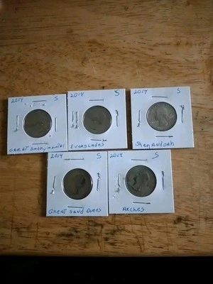 2014 All Five San Francisco Mint America the Beautiful Quarters -- 5 Coins  - Image 1 of 4