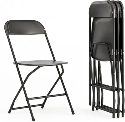 Hercules Series Plastic Folding Chairs for Parties and Weddings, Stackable Comme - Image 1 of 4