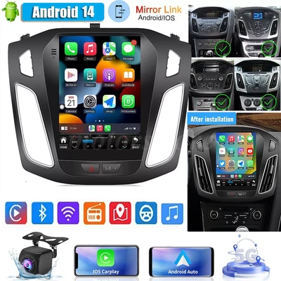 For Ford Focus 2012-2018 Car Apple Carplay Radio Stereo Android 14 GPS Navi WiFi Foto 1 de 4