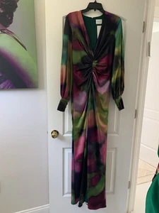 One33 Social Badgley Sz 4 Long Sleeve Ruched Gown Modest - Picture 1 of 7