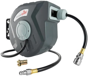 Poppstar Automatik Druckluft Schlauchtrommel 10m Druckluftschlauch Aufroller - Imagen 1 de 6