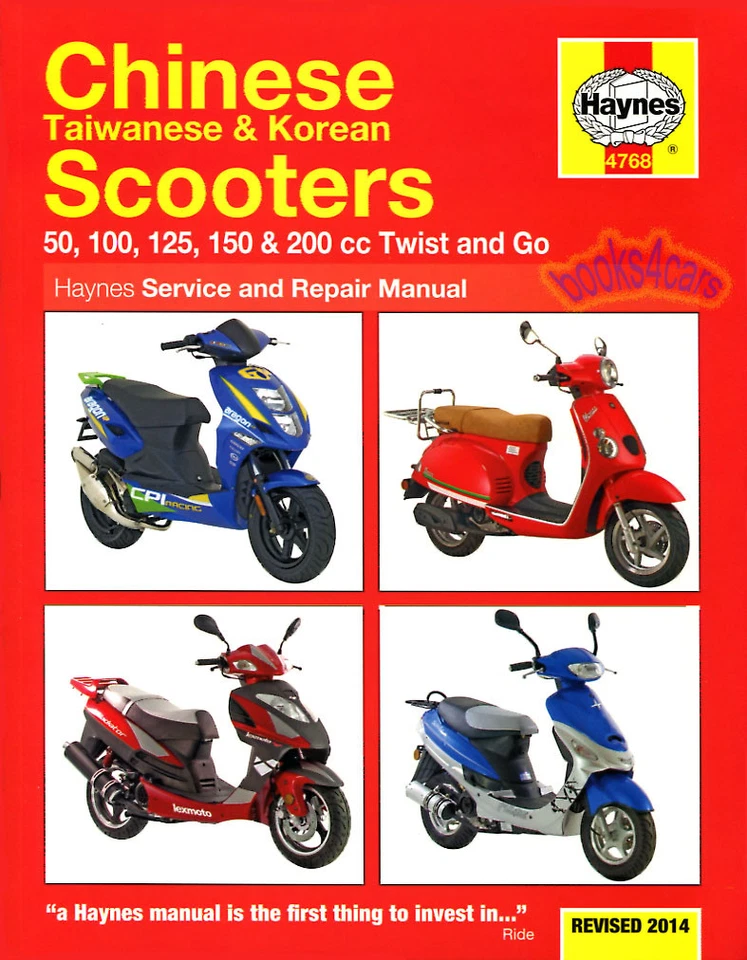 LIBRO DE REPARACIÓN DE SERVICIO MANUAL DE TALLER DE SCOOTERS 50 100 125 150 200 HAYNES CLYMER CHILTON Foto 1 de 1