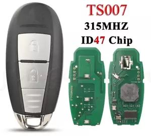 2Buttons TS007 Smart Remote Car Key Fob 315MHz ID47 Chip For Suzuki SWIFT SX4 - Picture 1 of 5