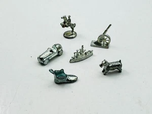 Vintage Monopoly Board Game Replacement Pieces Token Battleship Boot Cannon Dog - Picture 1 of 10